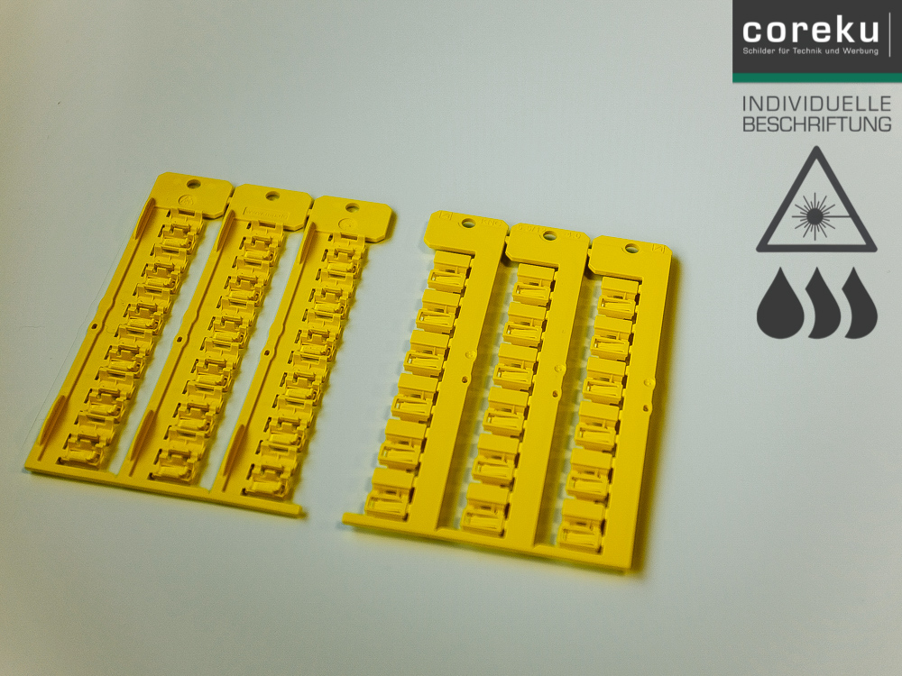 Kabelkennzeichnung KNC 5,5x12-4,0 gelb mit individueller Beschriftung